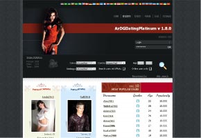 AzDGDatingPlatinum is the most powerful and configurable Dating script working on PHP and MySQL. 10 Templates, Instant messenger, Multilanguage, Blogs, Matchmaker, Articles, News, Featured Profiles, Forum, Vote, Chat, PayPal&2CheckOut integrated